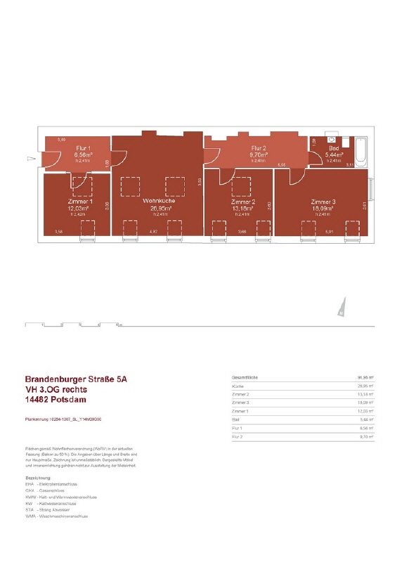 Grundriss nach Umbau mit Wohnküche