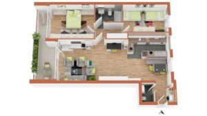 3-Zi-Whg Grundriss